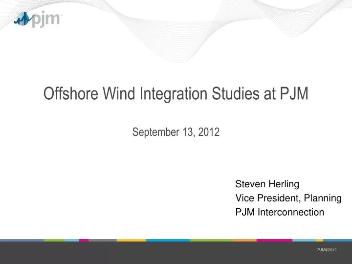 offshore wind integration studies at pjm september 13 2012
