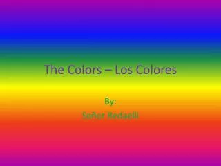 the colors los colores