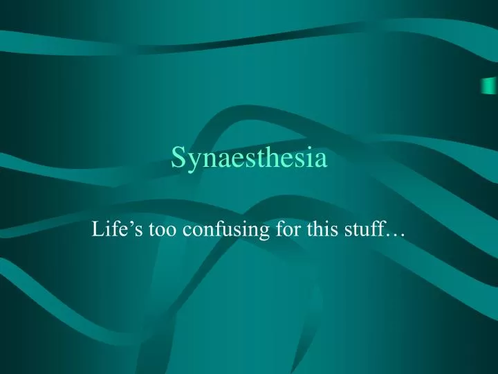 Ppt Synaesthesia Powerpoint Presentation Free Download Id 1811831