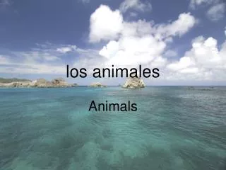 los animales