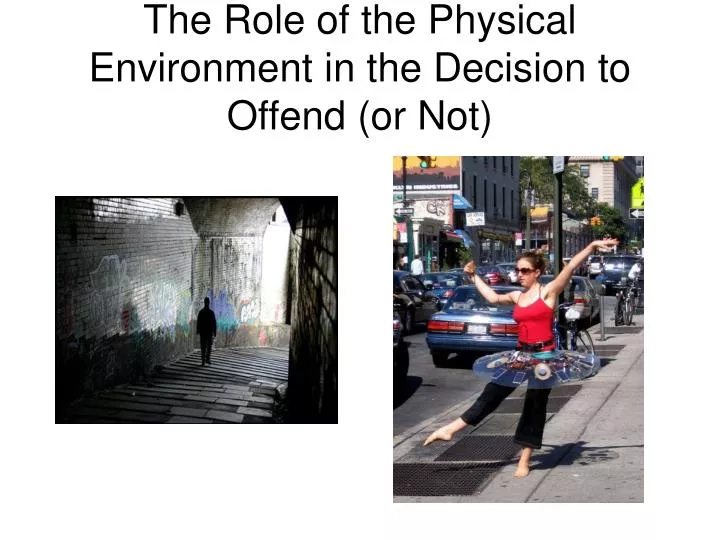 the role of the physical environment in the decision to offend or not