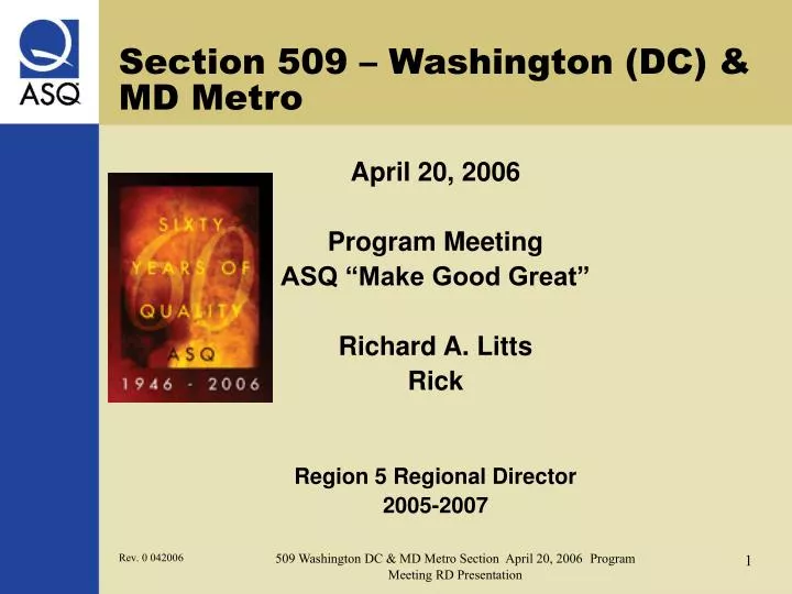 section 509 washington dc md metro