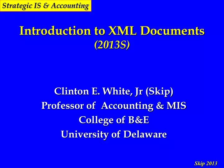 introduction to xml documents 2013s