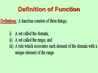 Definition of Function