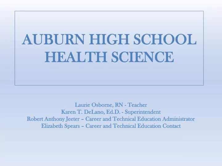 auburn high school health science