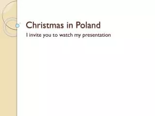 Christmas in Poland