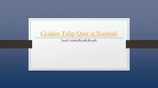 Golden Tulip Qasr Al Nasiriah Hotel - Holdinn