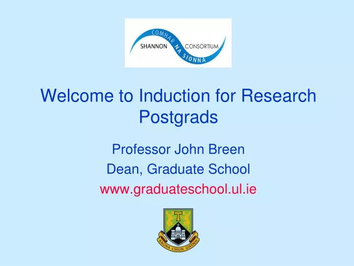 welcome to induction for research postgrads
