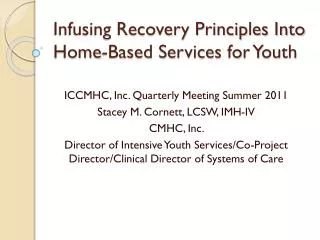 Infusing Recovery Principles Into Home-Based Services for Youth