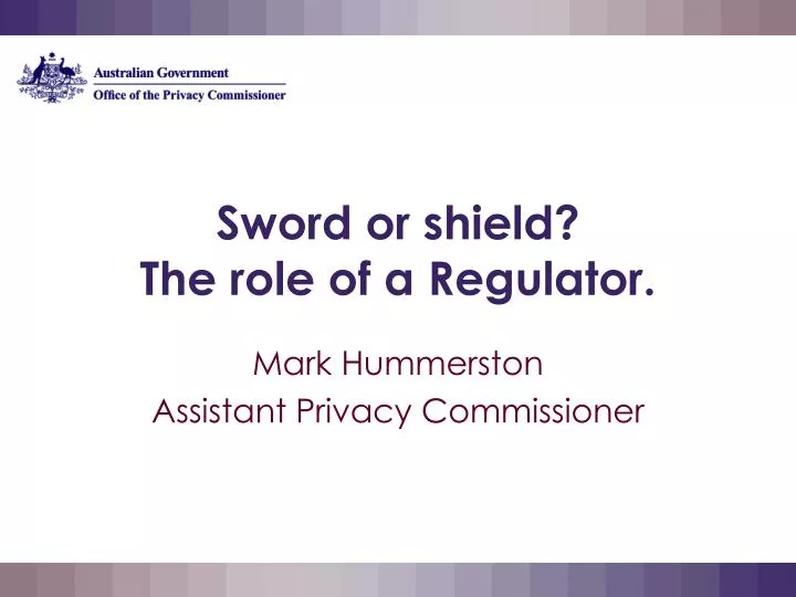 sword or shield the role of a regulator
