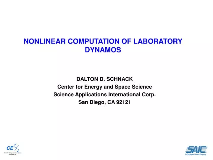 nonlinear computation of laboratory dynamos