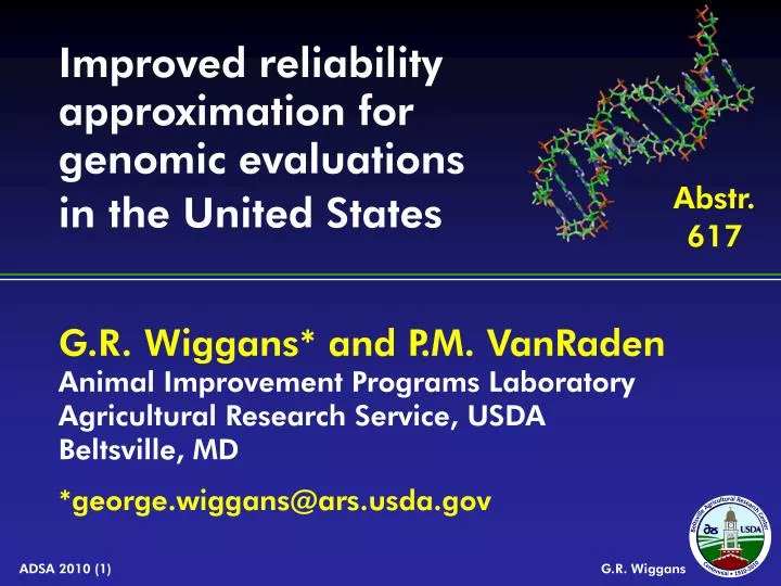 improved reliability approximation for genomic evaluations in the united states