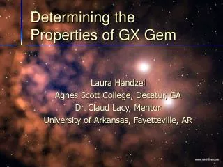 Determining the Properties of GX Gem