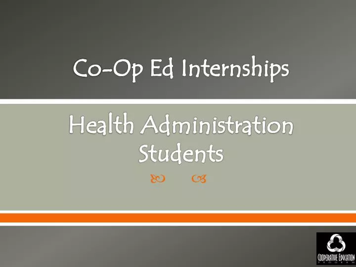co op ed internships health administration students