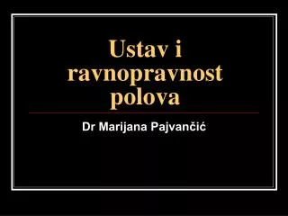 ustav i r avnopravnost polova