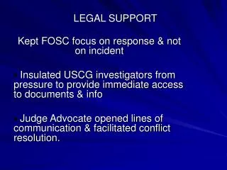 LEGAL SUPPORT