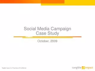 Social Media Campaign Case Study