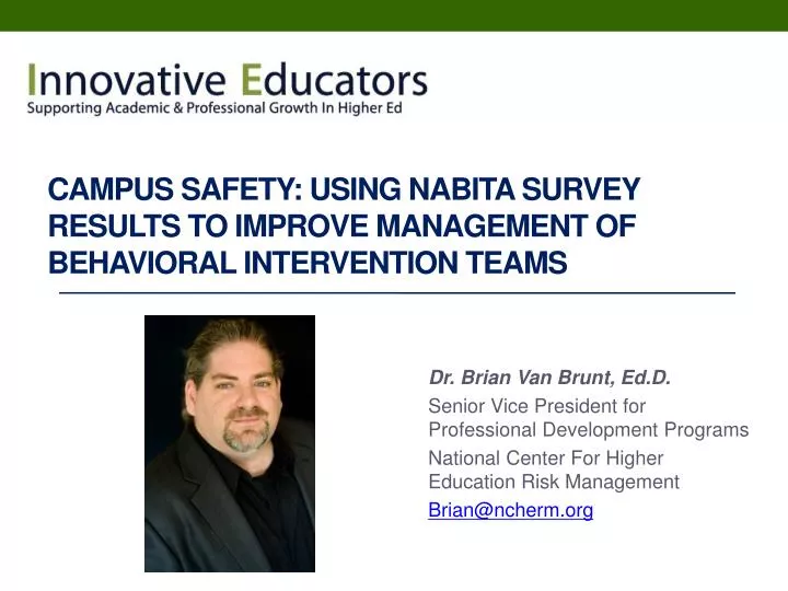 campus safety using nabita survey results to improve management of behavioral intervention teams