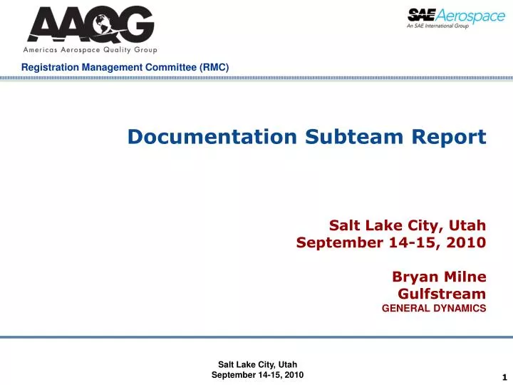 documentation subteam report