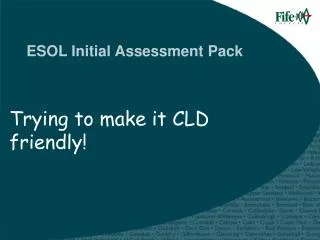 ESOL Initial Assessment Pack