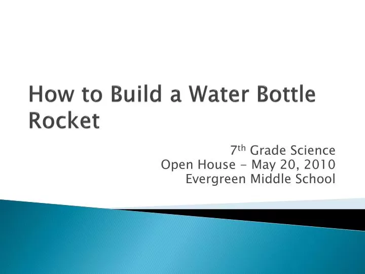 how to build a water bottle rocket