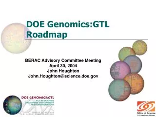 DOE Genomics:GTL Roadmap