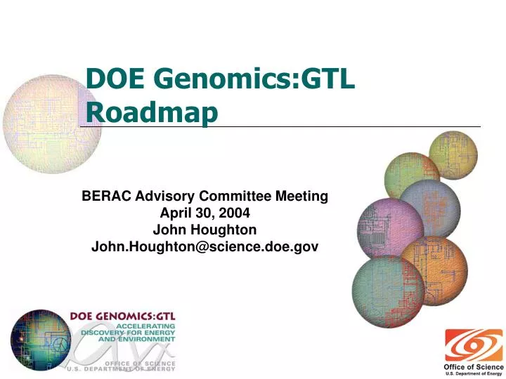 doe genomics gtl roadmap