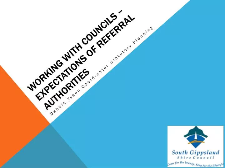 working with councils expectations of referral authorities