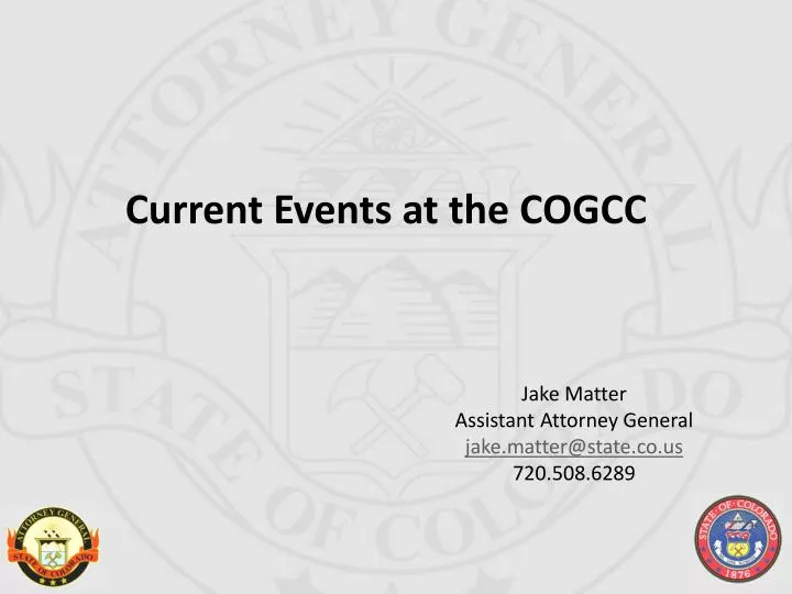 current events at the cogcc