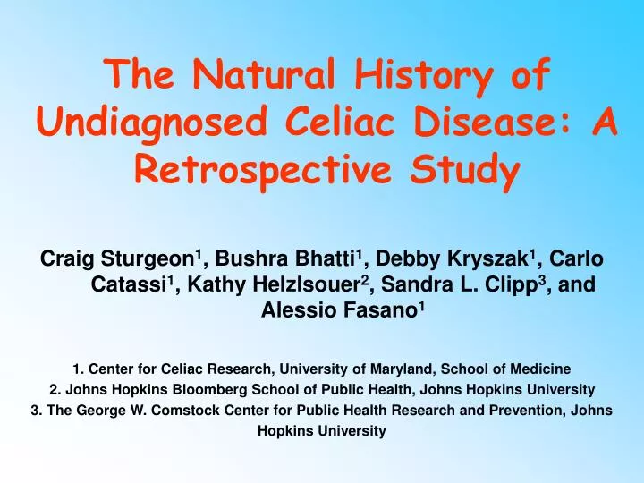 the natural history of undiagnosed celiac disease a retrospective study