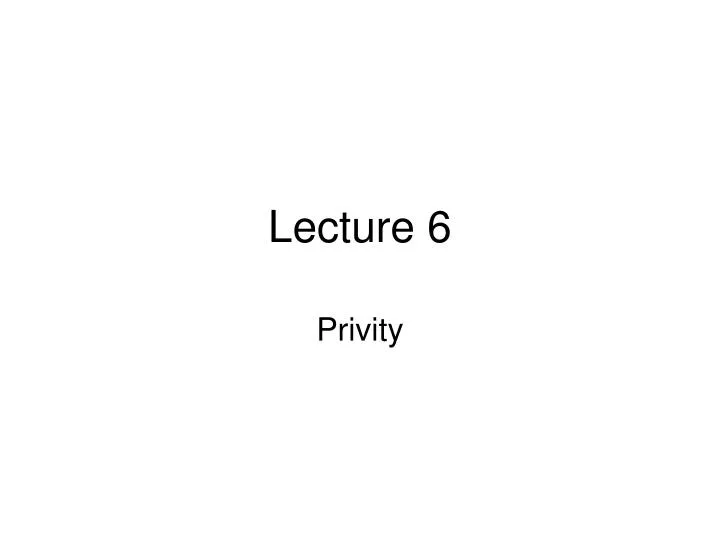 lecture 6