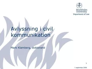 Avlyssning i civil kommunikation