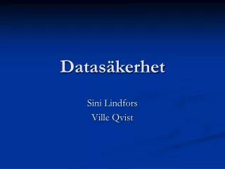 datas kerhet