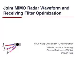 Joint MIMO Radar Waveform and Receiving Filter Optimization