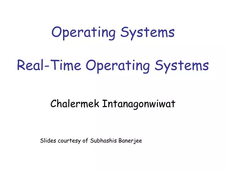 operating systems real time operating systems