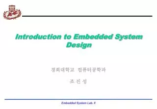 Introduction to Embedded System Design