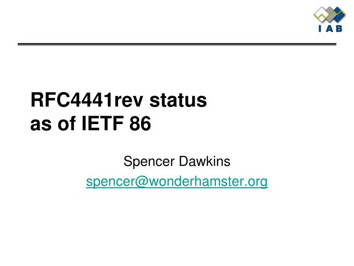 rfc4441rev status as of ietf 86