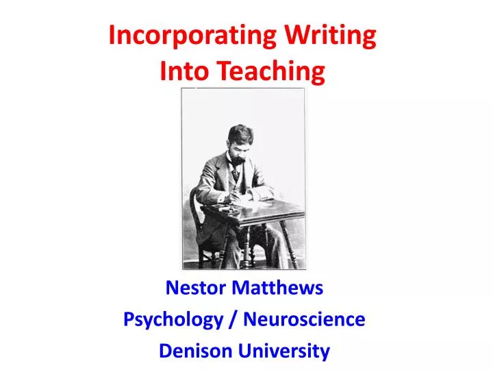 incorporating writing into teaching