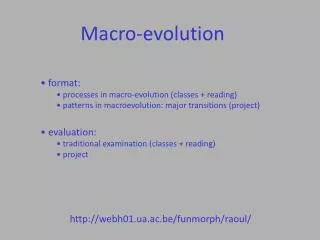Macro-evolution