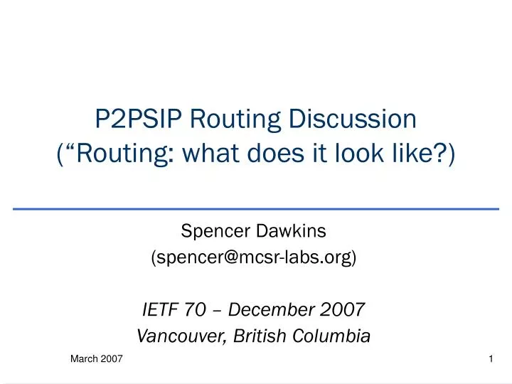p2psip routing discussion routing what does it look like