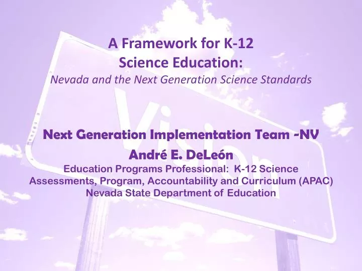 a framework for k 12 science education nevada and the next generation science standards