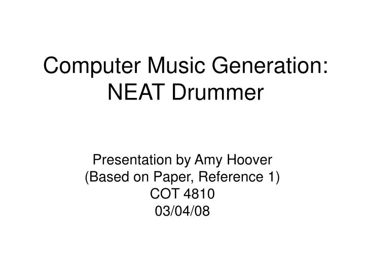 computer music generation neat drummer