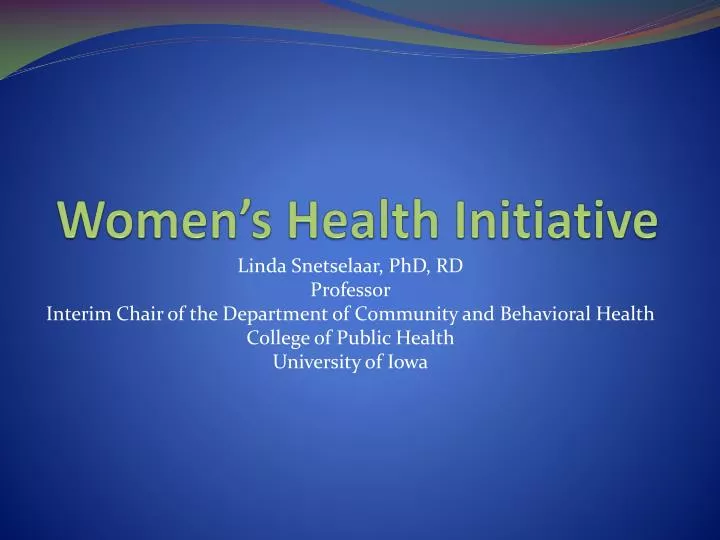 women s health initiative