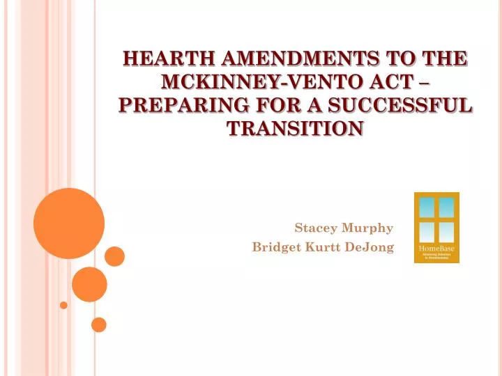 hearth amendments to the mckinney vento act preparing for a successful transition