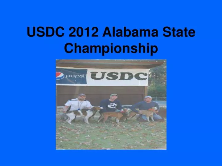 usdc 2012 alabama state championship
