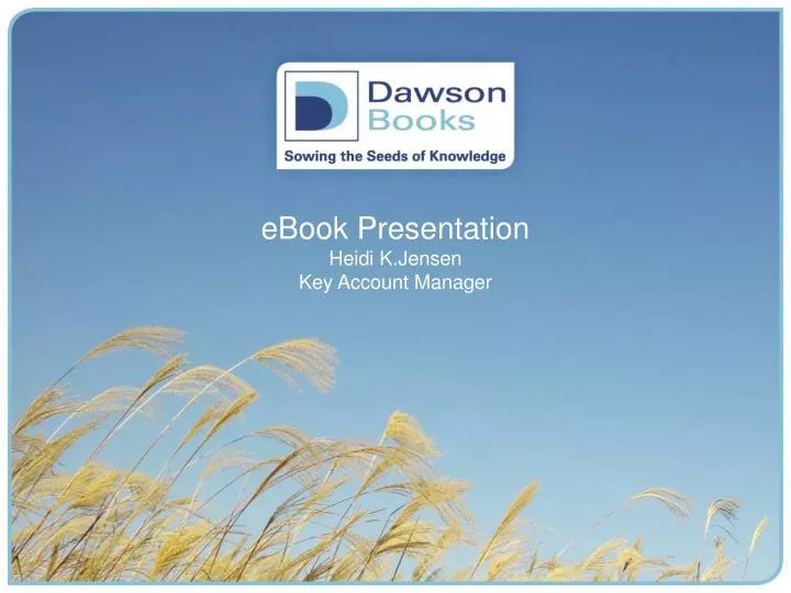 ebook presentation heidi k jensen key account manager