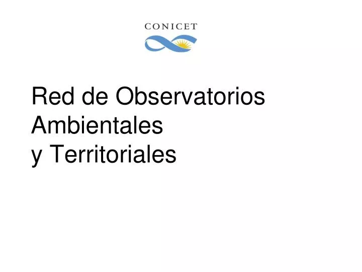 red de observatorios ambientales y territoriales