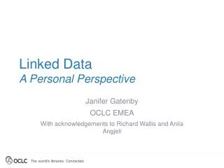 Linked Data A Personal Perspective