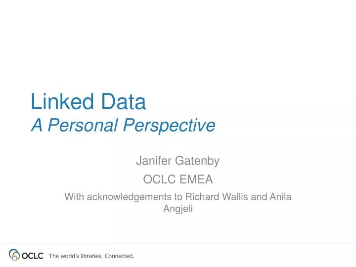 linked data a personal perspective