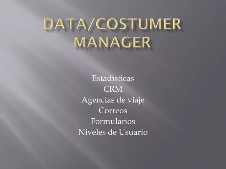 data costumer manager